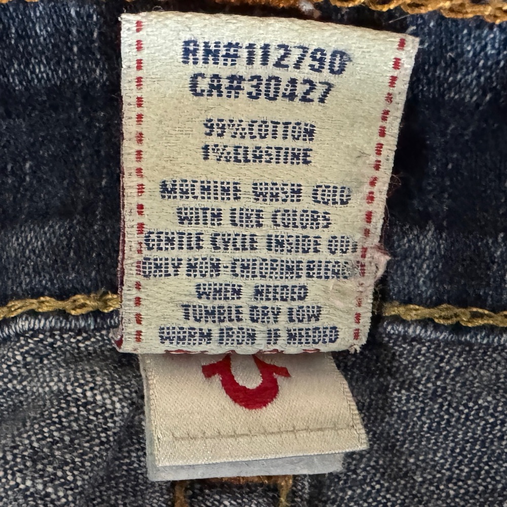 True Religion Women's Billy Straight Leg Medium Washed 8 29 - Picture 7 of 9